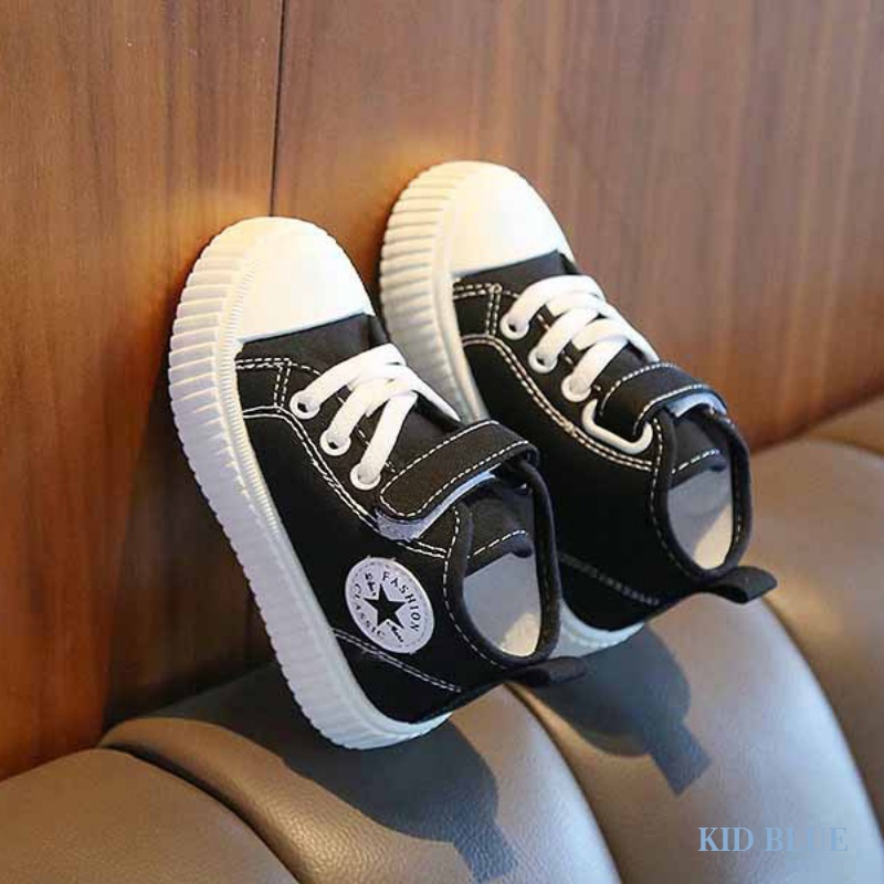 Giày Vải Canvas Đế Mềm Cổ Cao Chống Trượt Thời Trang Xuân Thu Cho Bé Trai Và Gái
