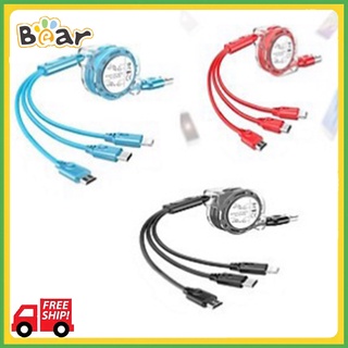 Dây cáp sạc điện thoại 3 chân thông minh Iphone Lightning, Samsung Type C, Micro Oppo siêu bền có cáp cuốn siêu bền 1m.
