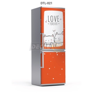 Decal chuyên dụng dán tủ lạnh máy lạnh máy giặt siêu đẹp Gia đình mèo Decal24h siêu bền đủ kích thước DTL-021