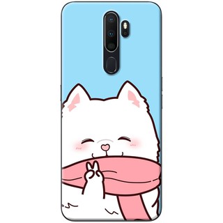 Ốp lưng OPPO A5 2020, A9 2020 in hình Mèo choàng khăn
