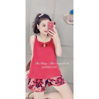 Đồ bộ lụa satin 2 dây