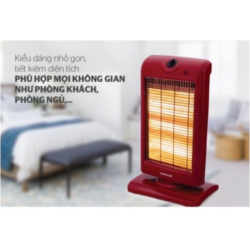 Đèn sưởi Halogen hồng ngoại 3 bóng Sunhouse SHD7016