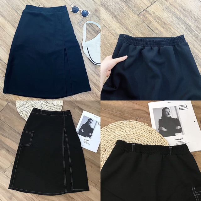 Chân váy Hyon Skirt hack chân siêu dài - dáng váy suông dễ mix sau lưng phối chun co giãn kèm ảnh thật | BigBuy360 - bigbuy360.vn