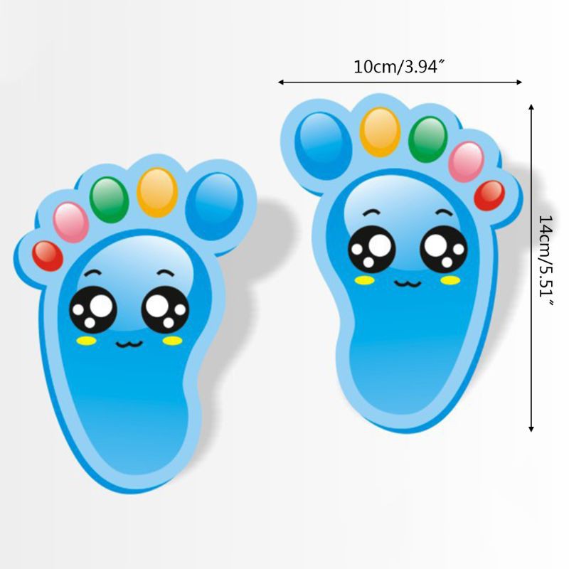 15 Cặp miếng dán sàn cho trẻ em hình bàn chân dễ thương
