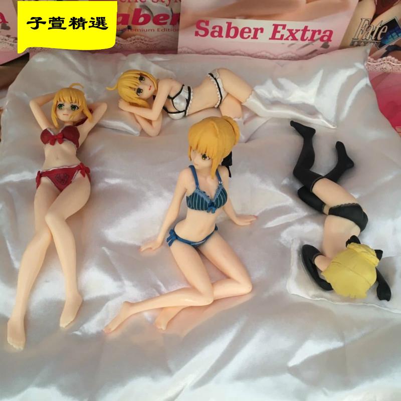 Set 4 Mô Hình Búp Bê Saber Mặc Đồ Bơi Gợi Cảm Trong Anime Fate / stay night (4 Món)