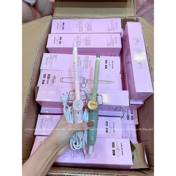 Máy kẹp uốn tóc hộp hồng