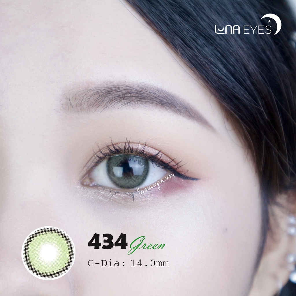 Kính áp tròng LUNA EYES 434 GREEN - Lens size nhỏ