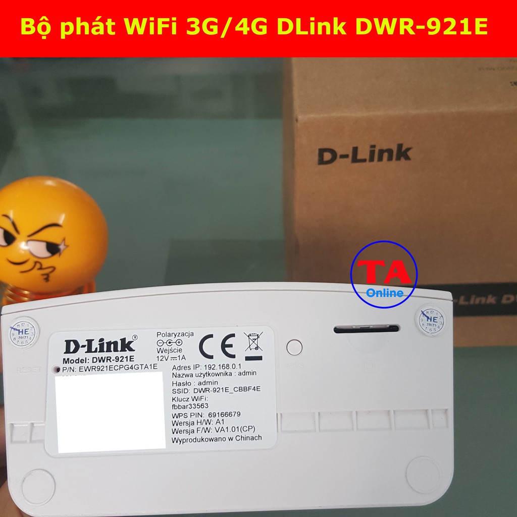 Bộ phát WiFi 3G/4G DLink 921E - LTE tốc độ 150Mbps - Hỗ Trợ 32 User - 1 Cổng WAN/LAN và 1 Cổng LAN