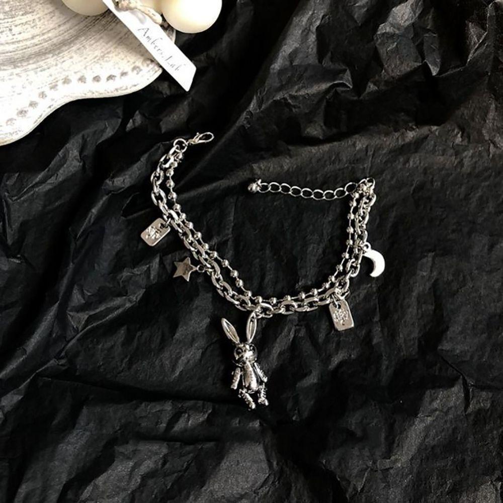 Vòng Tay Hai Lớp Bằng Hợp Kim Họa Tiết Phi Hành Gia Hoạt Hình Dễ Thương