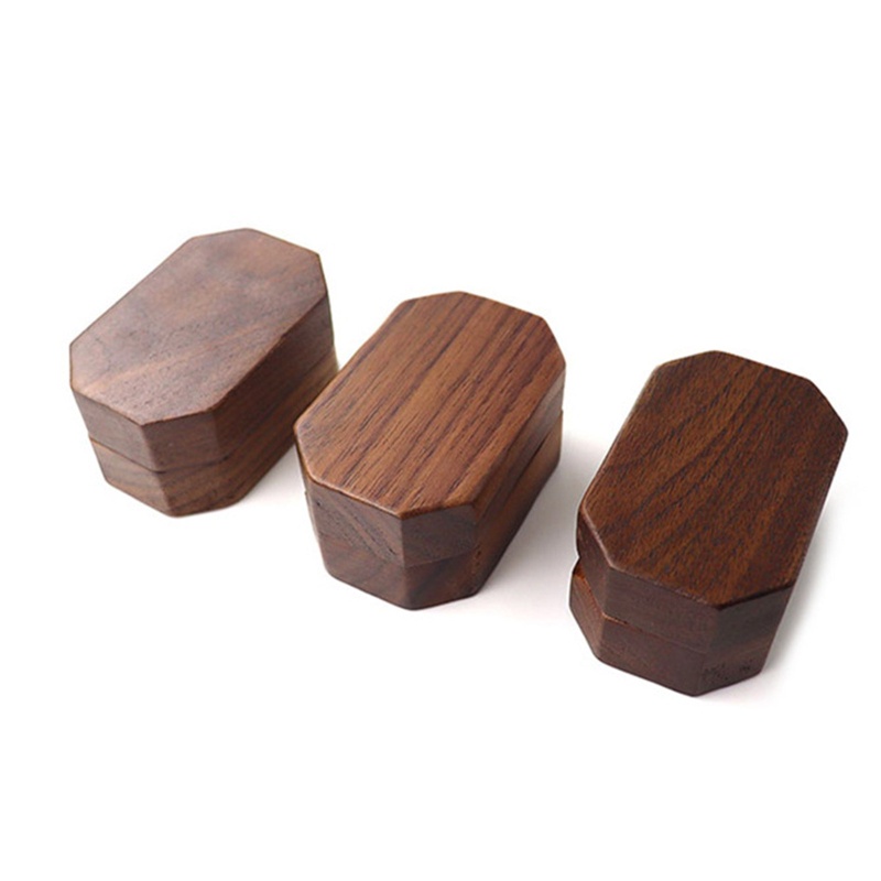 Arin Hộp Gỗ Óc Chó Hình Bát Giác Đựng Nhẫn Trang Sức Mềm Mại Sắp Xếp Gọn Gàng Cho Cầu Hôn