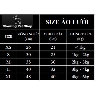 [QUẦN ÁO THÚ CƯNG] Mẫu áo lưới cho thú cưng