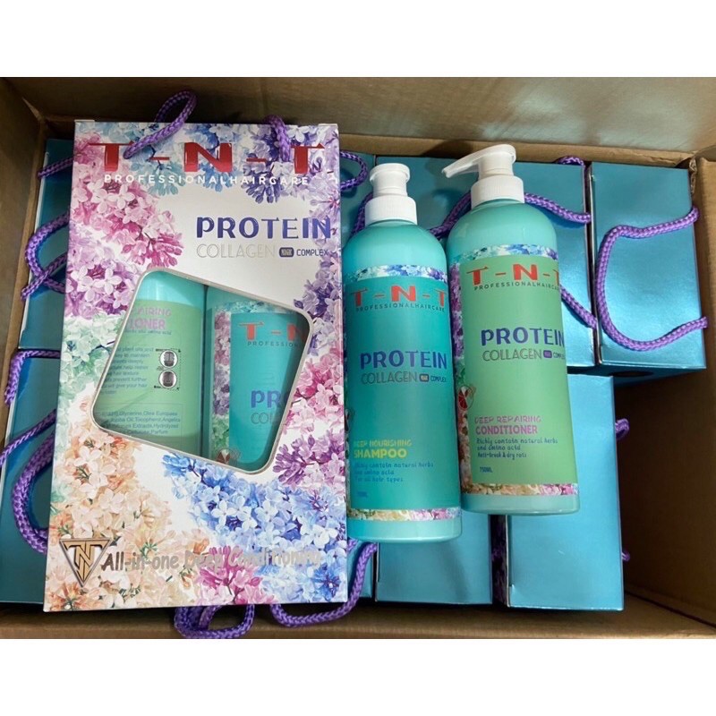 [RẺ VÔ ĐỊCH] Cặp Gội Xả Protein TNT chống Rụng Phục Hồi Tóc 750ml x 2 | BigBuy360 - bigbuy360.vn
