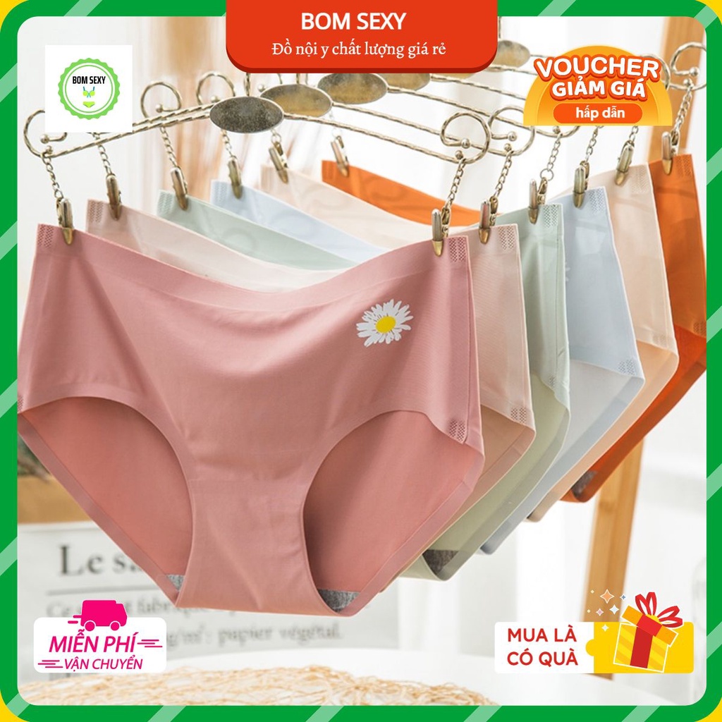 Quần lót nữ FREESHIP Quần lót nữ đúc su – Đồ nội y thun lạnh họa tiết hoa cúc gợi cảm