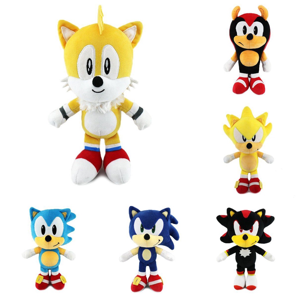 Kids Gifts Super Sonic Miles Dr.Eggman Plush Shadow the Hedgehog Robot Stuffed Dolls