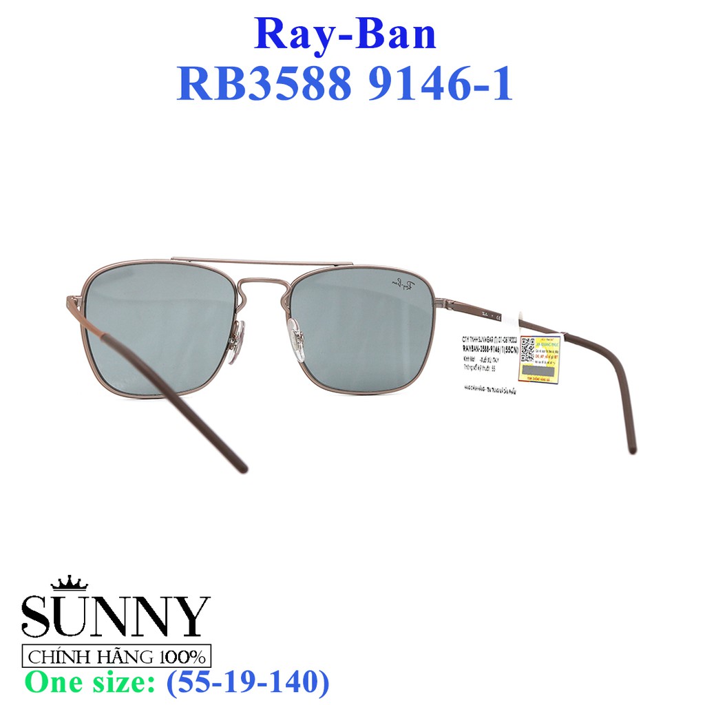 RB3588 9146-1 - kính mát Rayban chính hãng, bảo hành toàn quốc, có kèm tem chống hàng giả của bộ công an