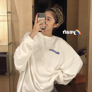 A254 ÁO THU ĐÔNG ULZZANG CAUTION. (ẢNH THẬT Ở CUỐI)