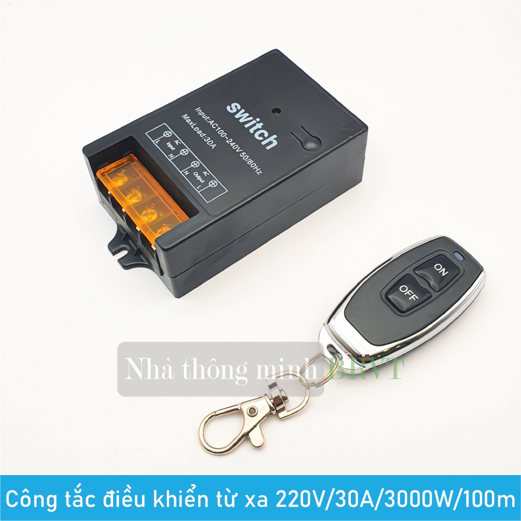 Bộ công tắc điều khiển bơm từ xa công suất cao 30A/3000W/220V khoảng cách 100m