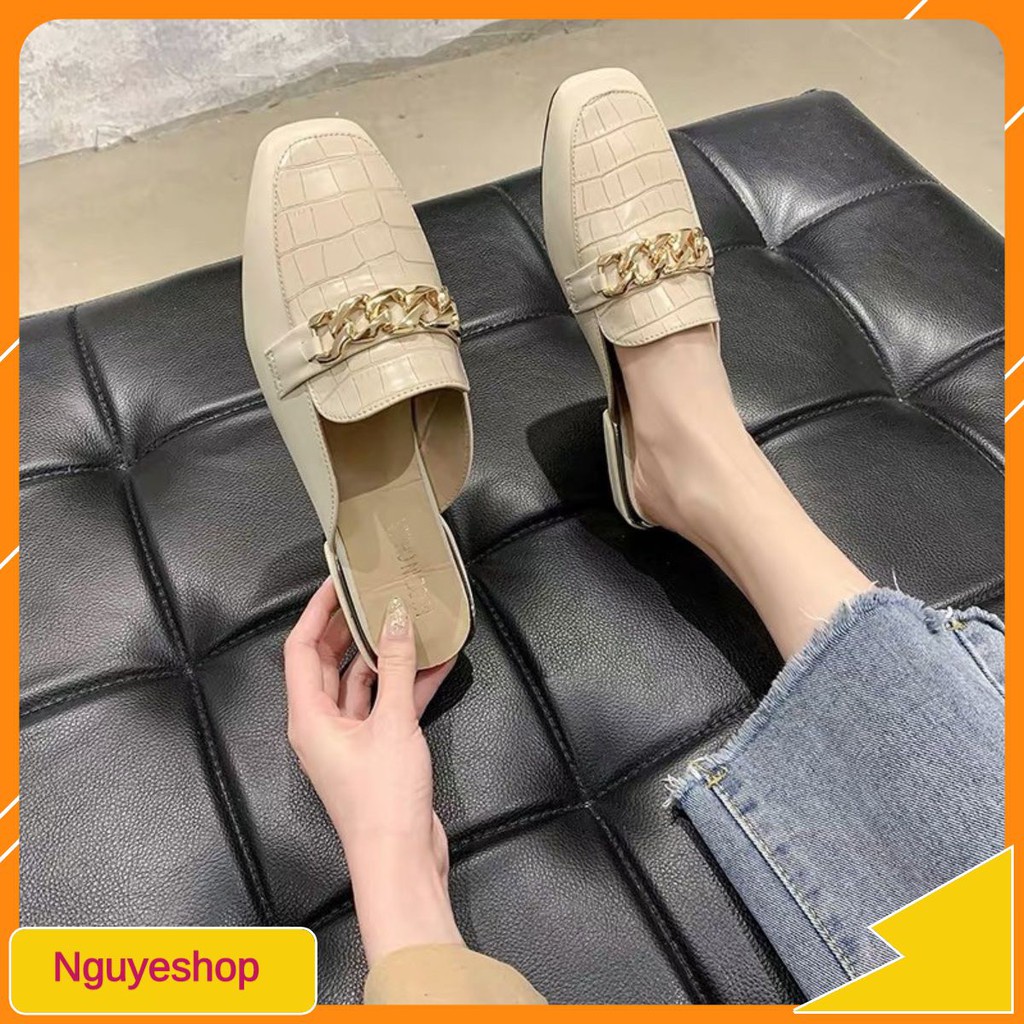 Dép sục da rắn khoá xích BIG SIZE 35-43
