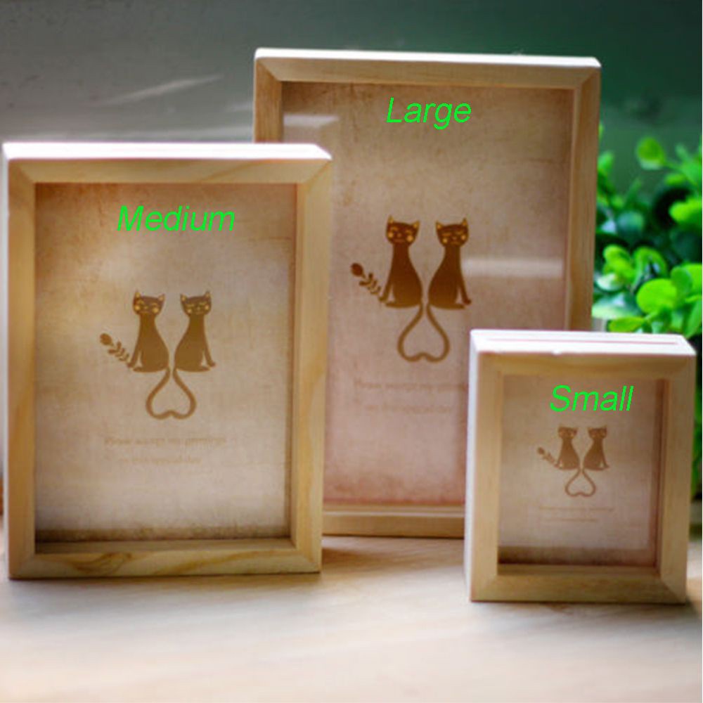 CACTU Mini Picture Holder Family Wooden Photo Frame Art DIY Fashion Wedding Decor Vintage