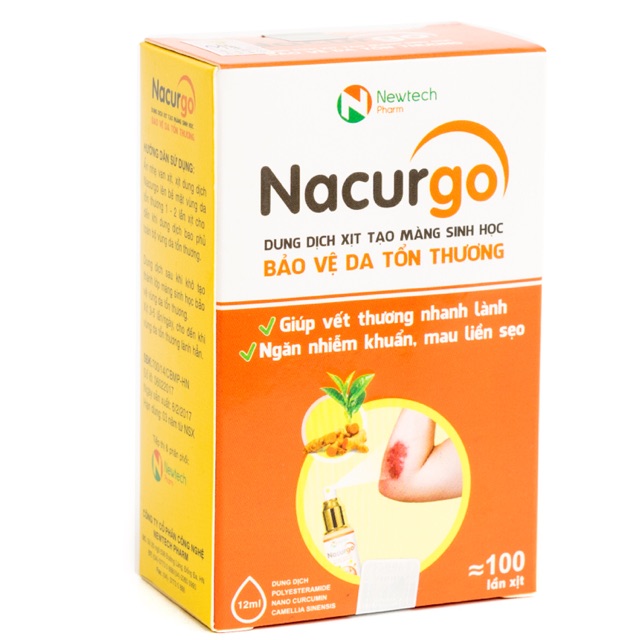 Dung dịch dành cho da mụn và băng vết thương Nacurgo (12ml/chai xịt); (30ml/chai xịt)