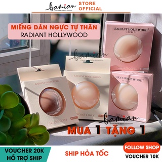 Miếng dán ngực Silicon sinh nhiệt tự thân Radiant Hollywood Secret dán ti tự dính không dùng keo siêu bền đẹp