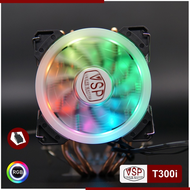 Quạt CPU VSP Cooler Masster T300i LED