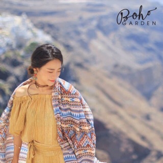 Khăn choàng thổ cẩm vintage Aztec