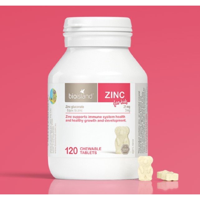 Viên Bổ sung Kẽm Úc cho bé của Úc Bio Island Zinc 120 Viên