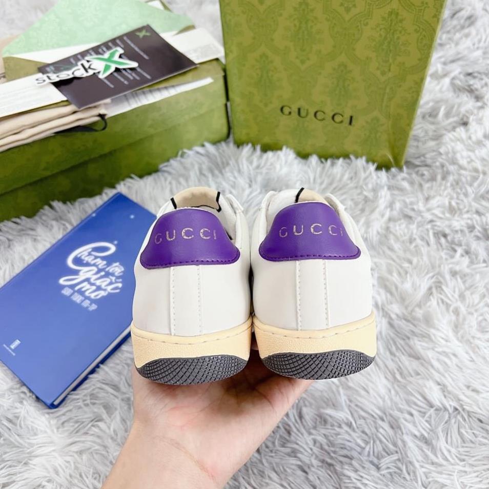 [Hàng Trung 11 xịn ] Giày thể thao GG 3 vạch 𝐆𝐮𝐜𝐜𝐢 𝐒ơ𝐧 𝐓ù𝐧𝐠 hàng cao cấp cực chất màu tím. | BigBuy360 - bigbuy360.vn
