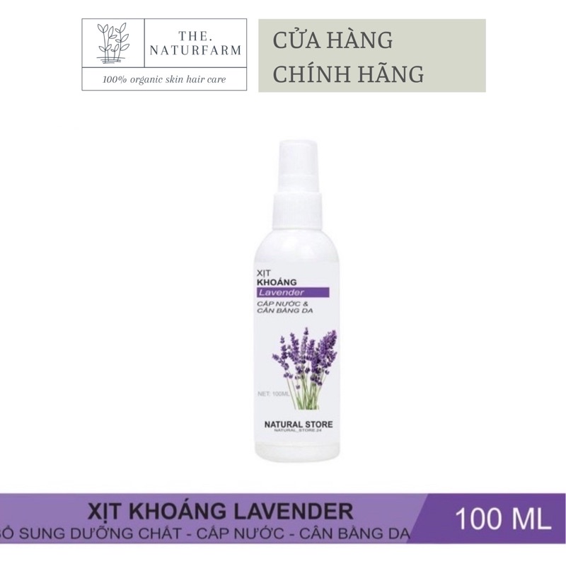 Xịt khoáng chiết xuất Oải Hương 100% Organic - Lavender mineral spray