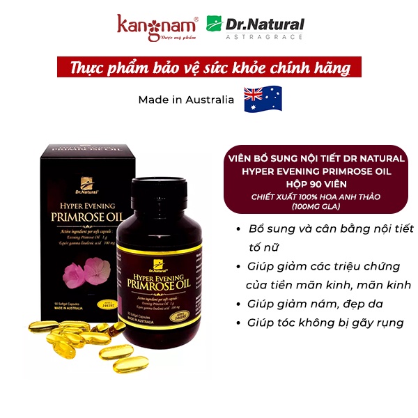 Viên Tinh Dầu Hoa Anh Thảo Dr Natural Hyper Evening Primrose Oil Hộp 90 viên