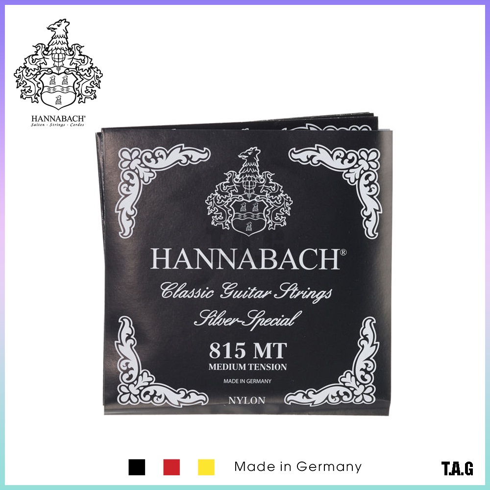 Dây nylon đàn Guitar Classic Hannabach 815MT, Silver Special, Medium Tension, Made in Germany