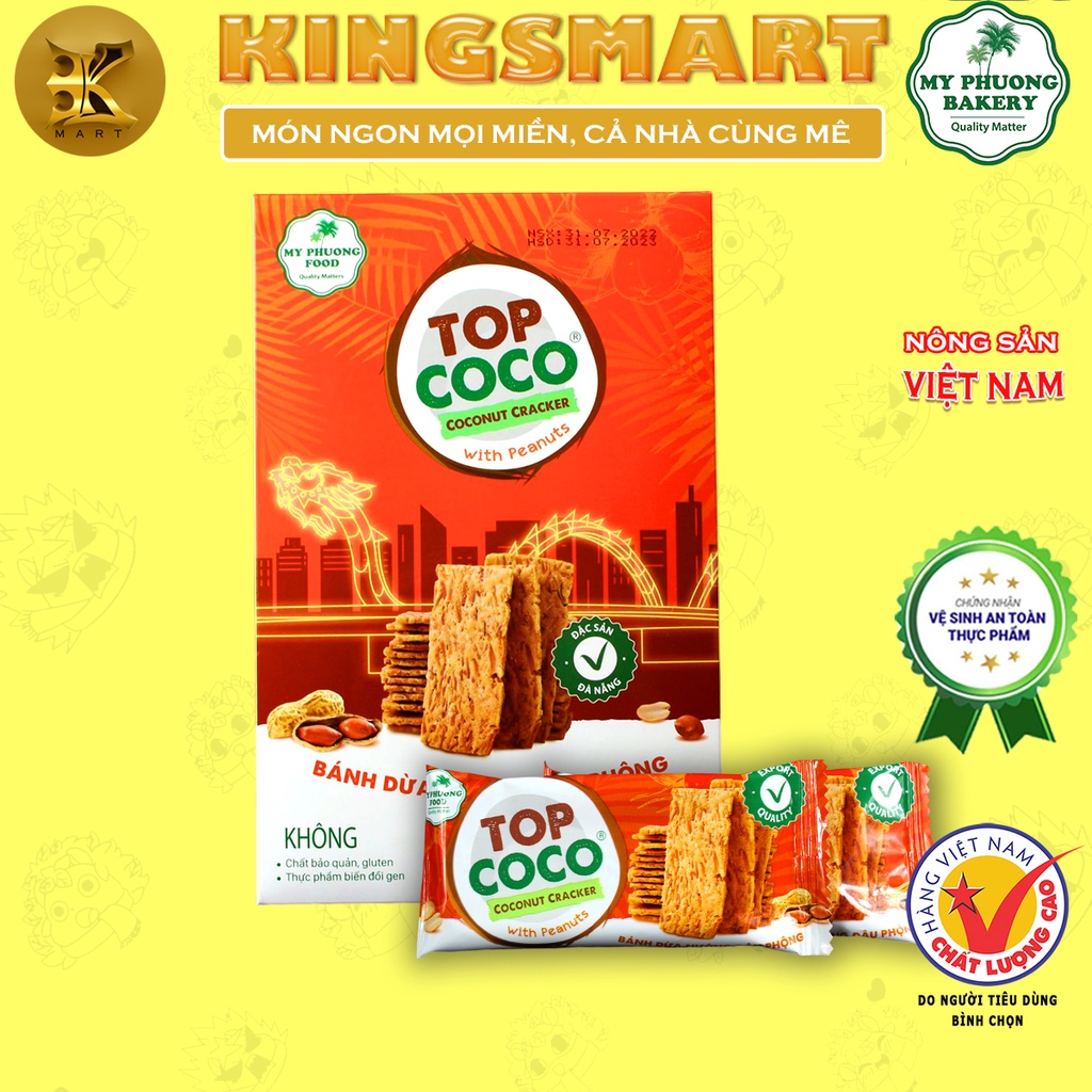 Bánh Dừa Nướng Vị Đậu Phộng MỸ PHƯƠNG Thơm Ngon Giòn Rụm (170g/230g/250g)