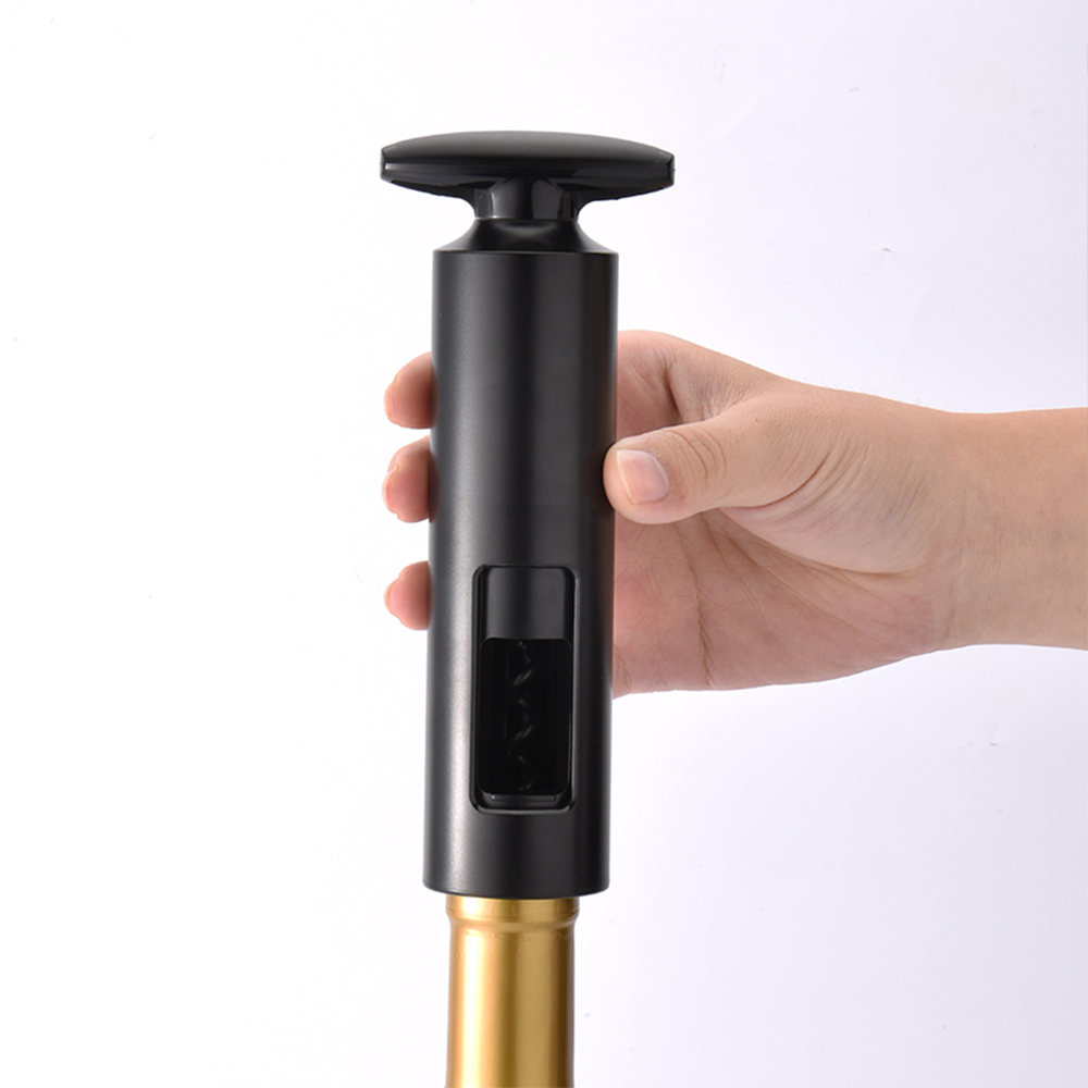Uareliffe 2 In 1 T-shaped Wine Opener Streamline Handle Double Protective Sleeve Cork