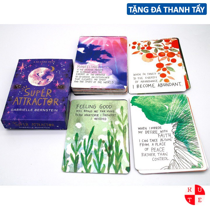 Bộ Bài Oracle Super Attractor Oracle 52 Lá Bài Tặng Đá Thanh Tẩy C46