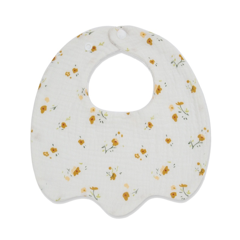 Yếm Ăn Cotton Hai Lớp In Họa Tiết Xinh Xắn Dành Cho Bé