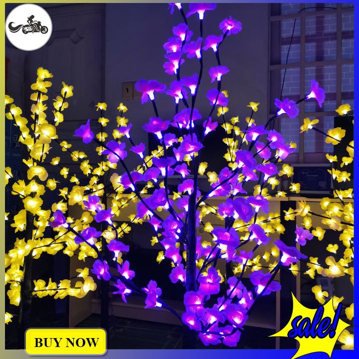 Cây mai vàng, hồng đào size 120cm hoa led  trang trí tết siêu đẹp