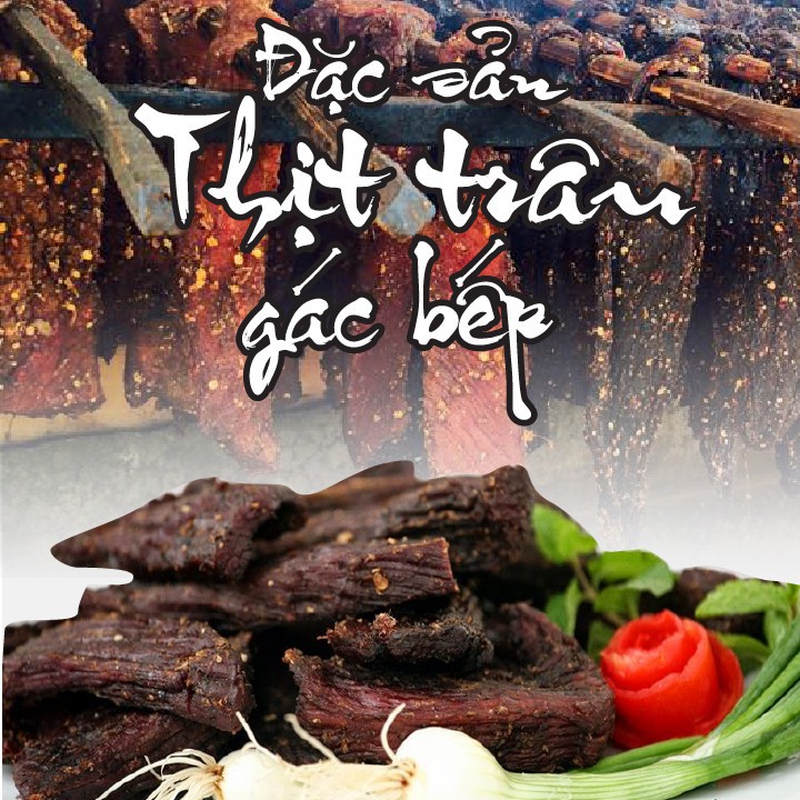 100gr thịt trâu gác bếp - Loại chuẩn