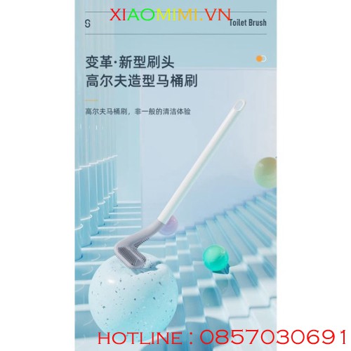 Dụng cụ cọ rửa nhà tắm nhà vệ sinh chà Toilet bằng Silicon thiết kế đường cong ưu việt Xiaomimi 8177962072