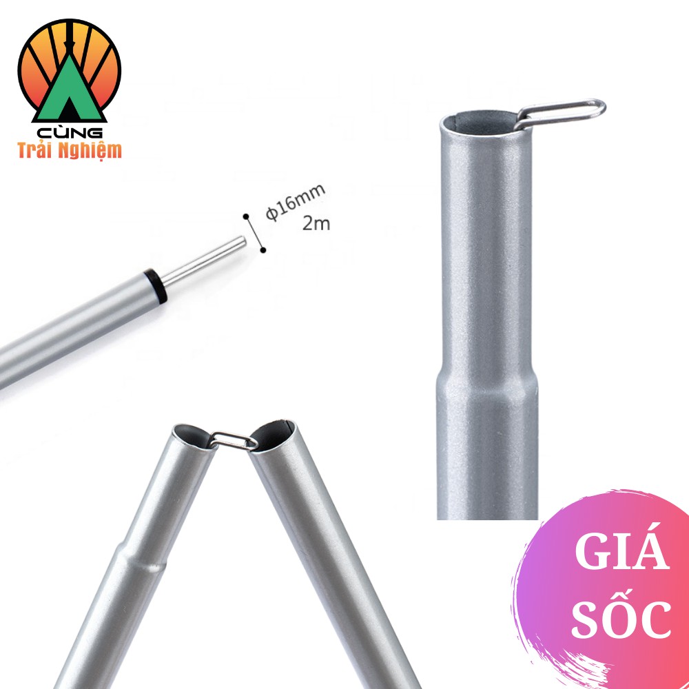 Bộ 2 Cột Chống Lều Mạ Kẽm Gấp Gọn Naturehike Dành cho Hoạt Động Dã Ngoại, Cắm Trại NH20PJ041
