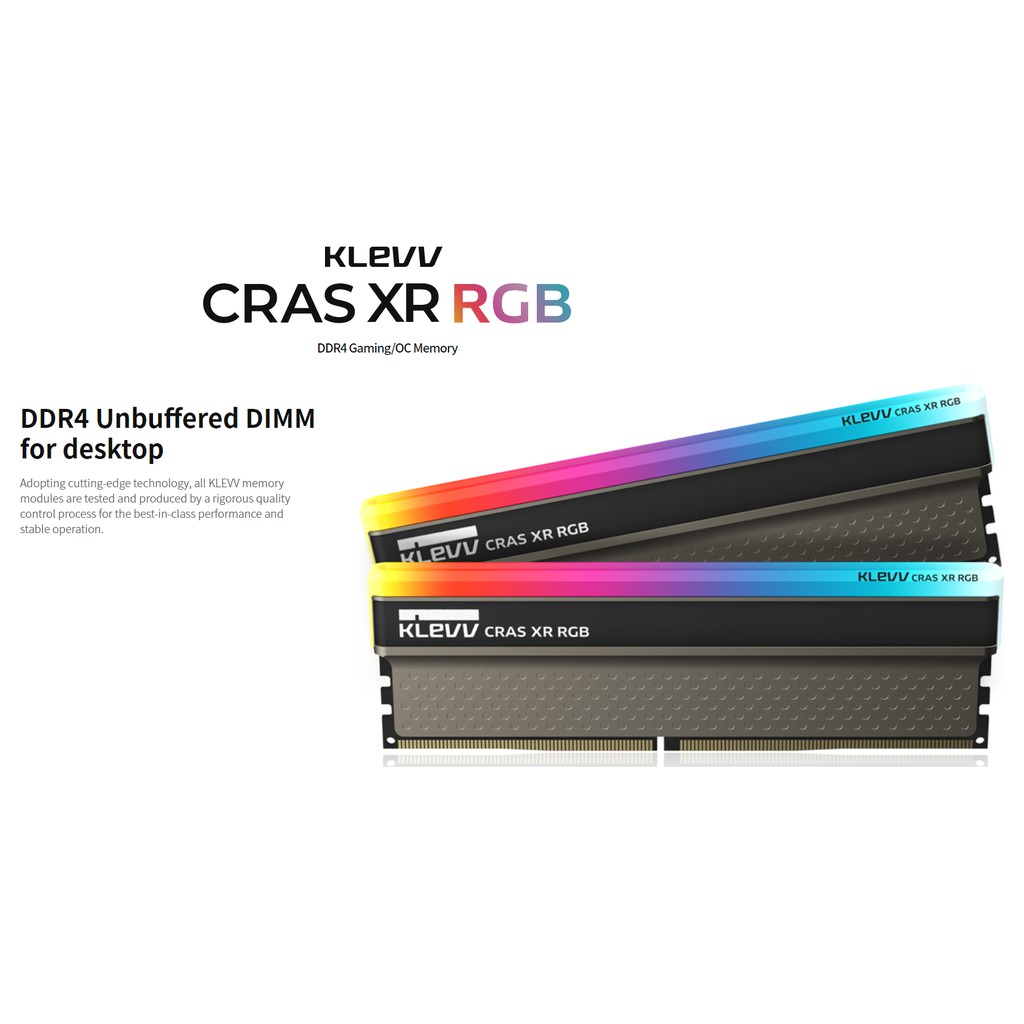 Bộ nhớ trong RAM DDR4 Klevv CRAS XR RGB Bus 3600 C18