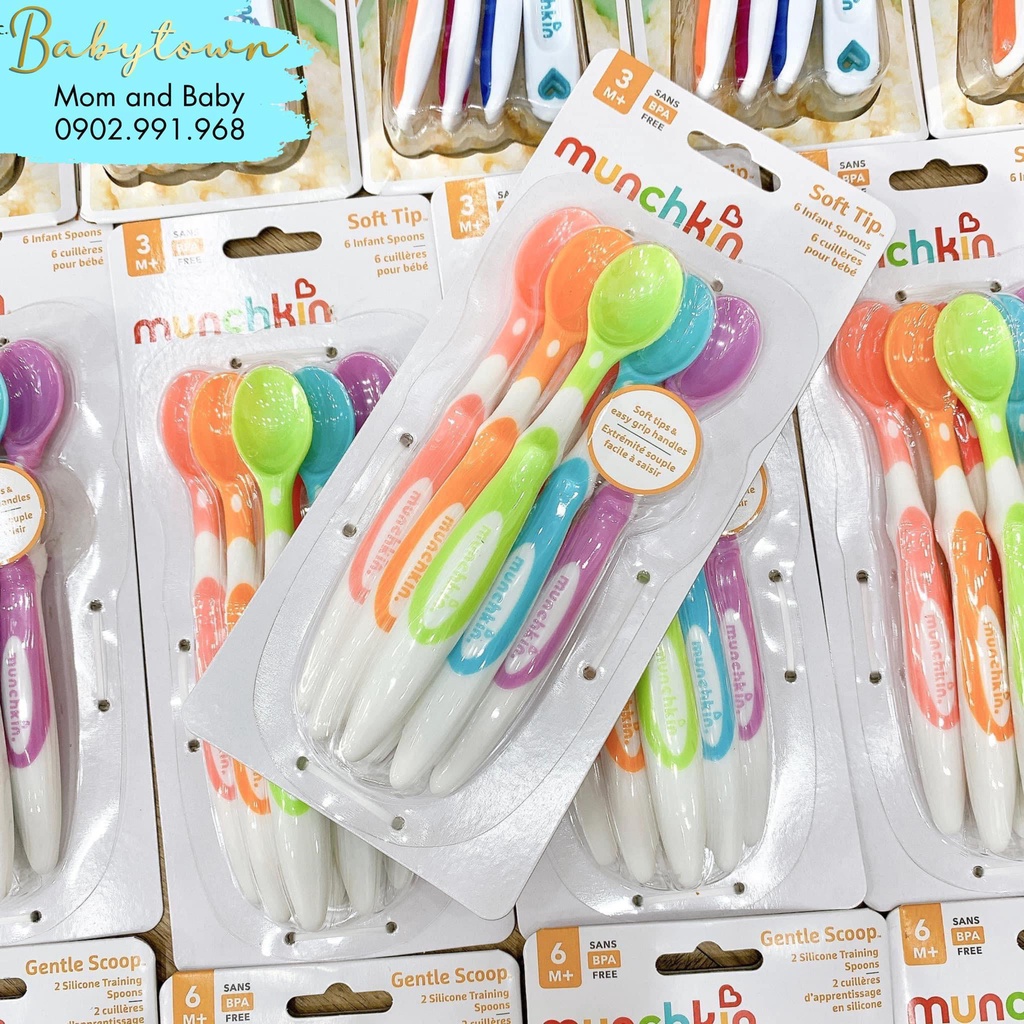 Thìa mềm ăn dặm cho bé Munchkin (Bộ 6 thìa)