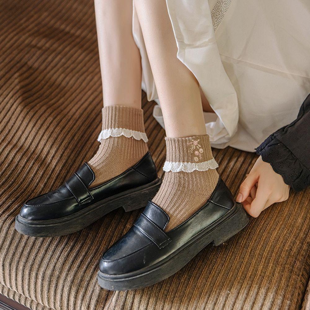 Vớ Nữ 26Ede Thêu Họa Tiết Lolita Thời Trang