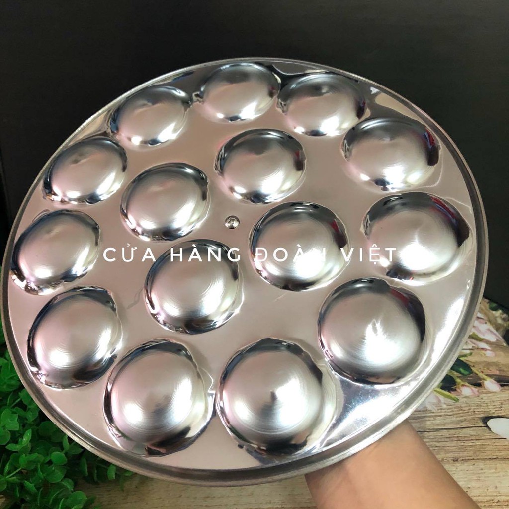 Khuôn Bánh Bèo - Inox tiện lợi có nút cầm chống nóng - Khuôn 15 Bánh