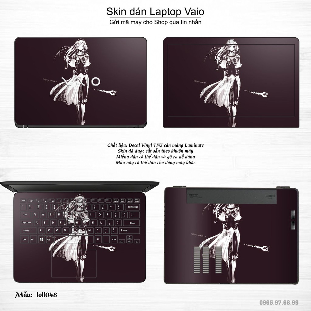 Skin dán Laptop Sony Vaio in hình Liên Minh Huyền Thoại nhiều mẫu 6 (inbox mã máy cho Shop)