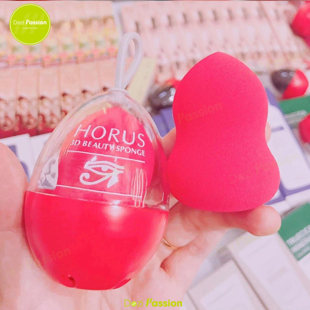Bông Mút Tán Kem Nền Horus 3D Beauty Sponge Hình Hồ Lô Màu Hồng/ Giọt Nước Màu Đỏ/ Olive Màu Đen
