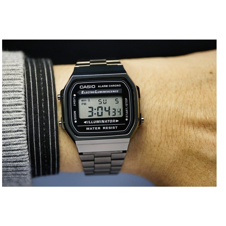 Đồng hồ Casio Nam Dây Kim Loại Vintage A168WGG-1ADF Chính Hãng