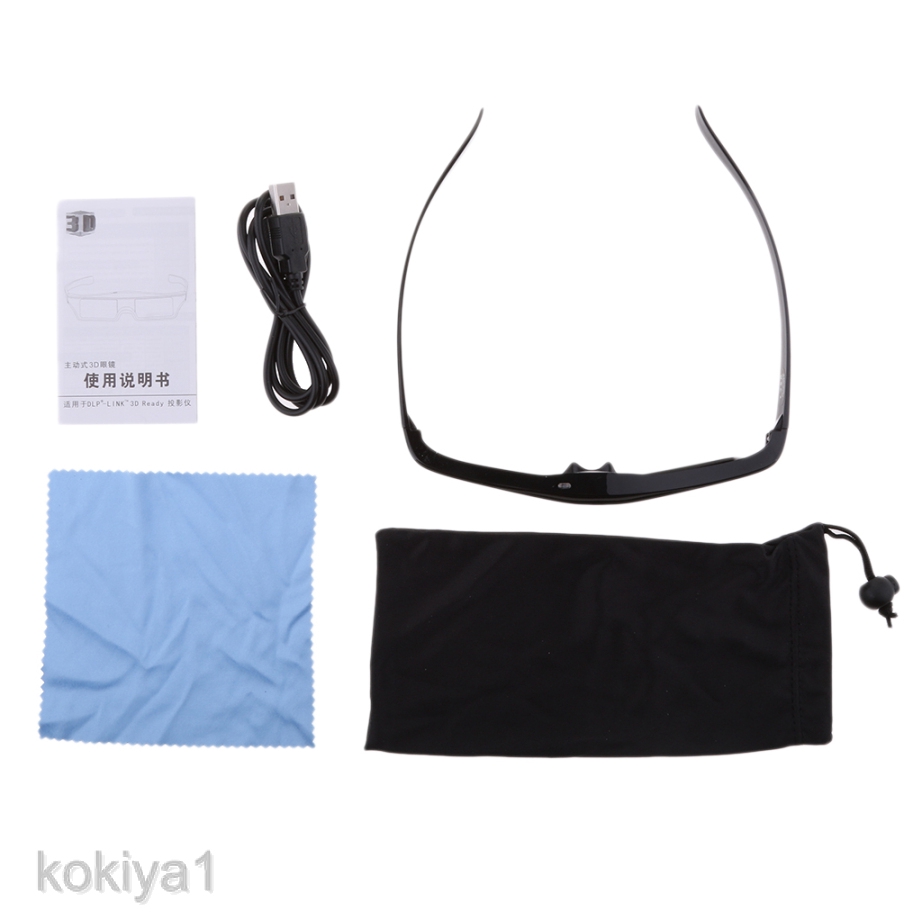 DLP Link 3D Glasses, 144Hz Rechargeable & lightweight Active Shutter Eyewear for All DLP-Link 3D Projectors-- Acer,