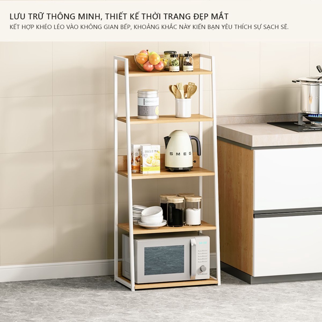 Kệ nhà bếp để lò vi sóng sắp xếp hộp đồ gọn gàng - gm06