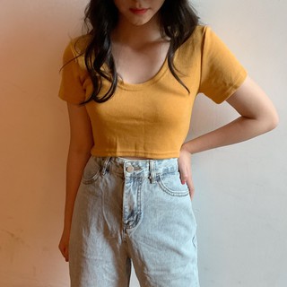 Áo thun dáng ngắn cổ u ap165 1994closet